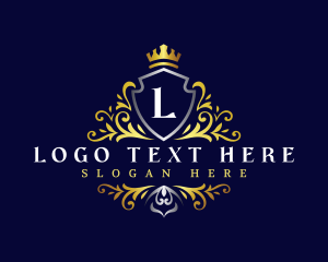 Lettermark - Royal Shield Crest logo design