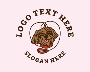 Puppy - Smile Shih Tzu Dog logo design