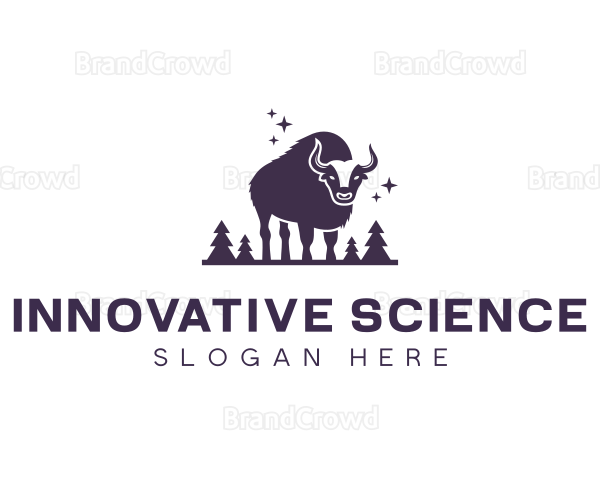 Wild Bison Bull Logo