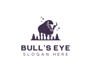 Bull - Wild Bison Bull logo design