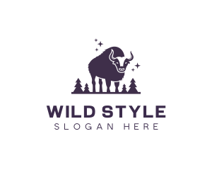 Wild Bison Bull logo design