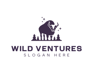 Wild - Wild Bison Bull logo design