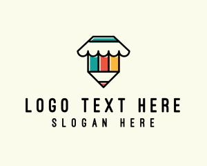 Tutorial Center - Pencil Book Shop logo design