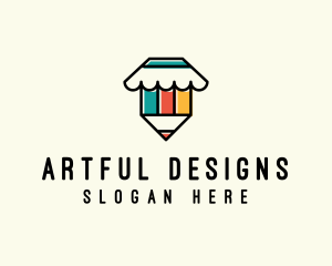 Pencil Book Shop  logo design