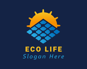 Sustainable - Sustainable Solar Panel logo design