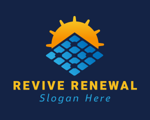 Sustainable Solar Panel  logo design