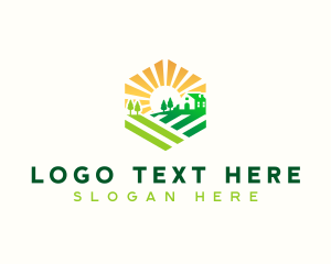Hill - Sunrise Farm Hill logo design