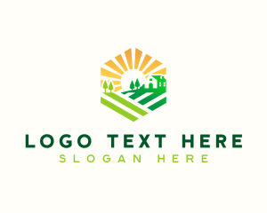 Lawn Landscaping Property Logo