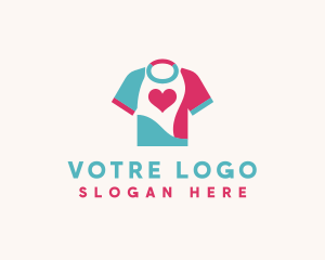 Laundry - Heart Shirt Printing logo design