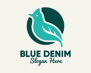 Blue Bird Perched logo design