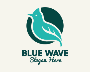 Blue - Blue Bird Perched logo design