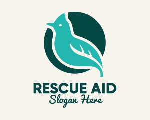 Rescue - Blue Bird Perched logo design
