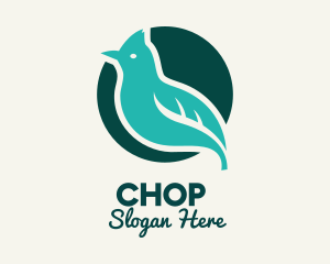 Bird - Blue Bird Perched logo design