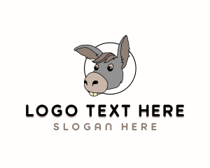 Cartoon - Donkey Animal Cartoon logo design