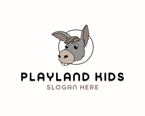 Donkey Animal Cartoon logo design