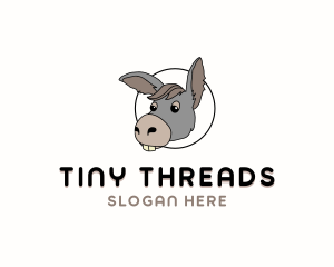 Donkey Animal Cartoon logo design