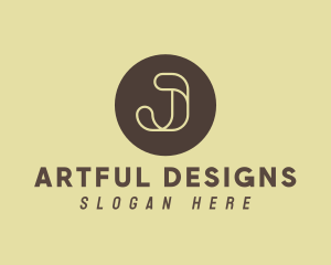 Elegant Circle Letter J logo design