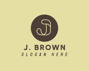 Elegant Circle Letter J logo design