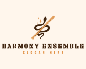 Orchestra - Flute Snake Music logo design