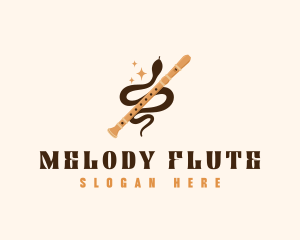 Flute Snake Music logo design