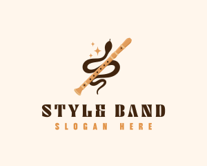 Flute Snake Music logo design