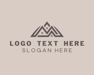 Rental - Roofing House Contractor logo design