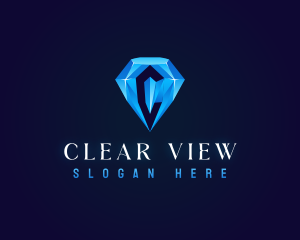 Premium Crystal Diamond logo design