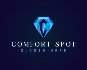 Premium Crystal Diamond logo design