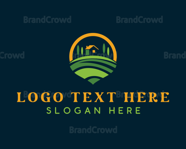 Farm Lawn Landscaping Logo