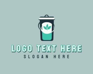 Leaf Trash Bin Disposal Logo