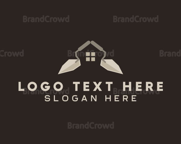 House Trowel Construction Logo