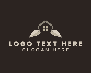 Trowel - House Trowel Construction logo design