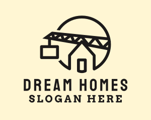 House Construction Crane Logo