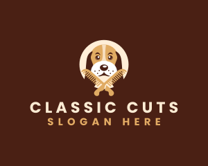 Dog Animal Groom logo design