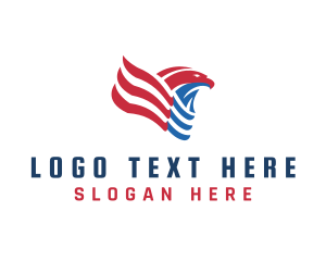 President - Patriotic Eagle Flag logo design