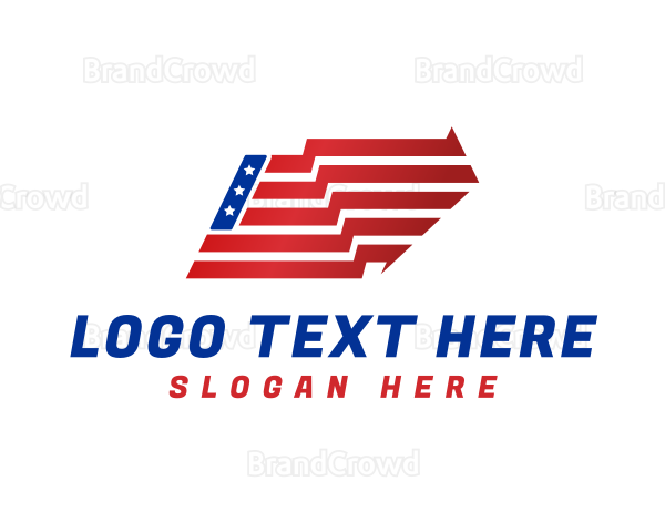 America Flag Logistics Logo