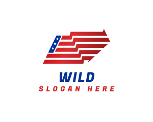 America Flag Logistics Logo
