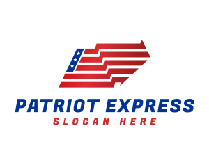 America - America Flag Logistics logo design