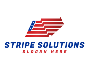 America Flag Logistics logo design