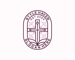 Pastor - Parish Fellowship Cross logo design