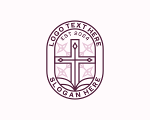 Funeral - Parish Fellowship Cross logo design