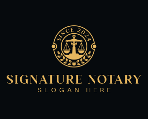 Attorney Law Notary logo design
