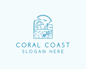 Vacation Beach Resort logo design