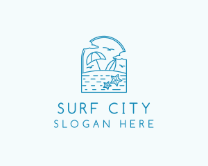 Vacation Beach Resort logo design