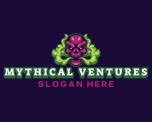 Myth - Skull Smoke Gaming logo design
