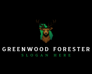 Georgia Deer Hunting logo design