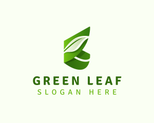 Natural Organic Leaf logo design