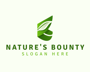 Natural Organic Leaf logo design