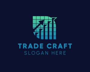 Trade - Gradient Stock Market Arrow logo design