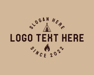 Outdoor Recreation - Teepee Bonfire Camp logo design